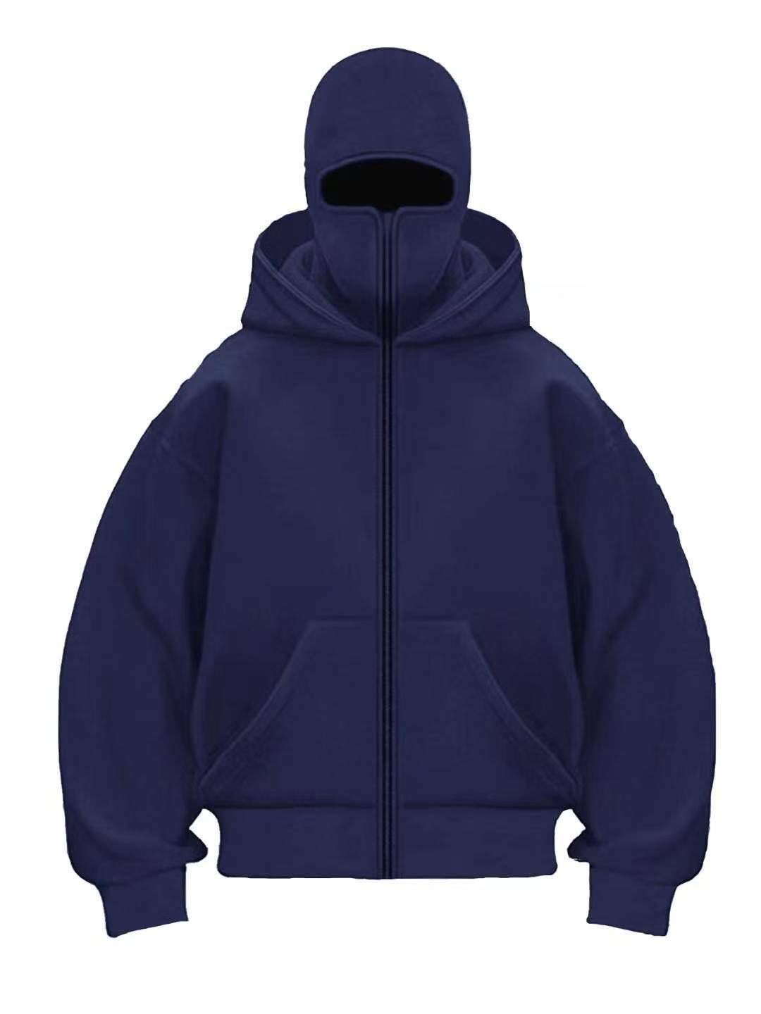 Women's 2-in-1 Double-Hood Zip-Up Hoodie – Oversized Streetwear Jacket