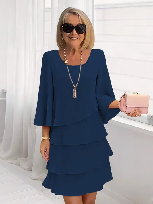 ✨ Women’s Flowy Layered Ruffle A-Line Dress