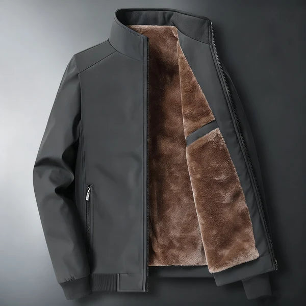 Men’s Winter Fleece Lined Stand Collar Jacket | Warm & Windproof❄️