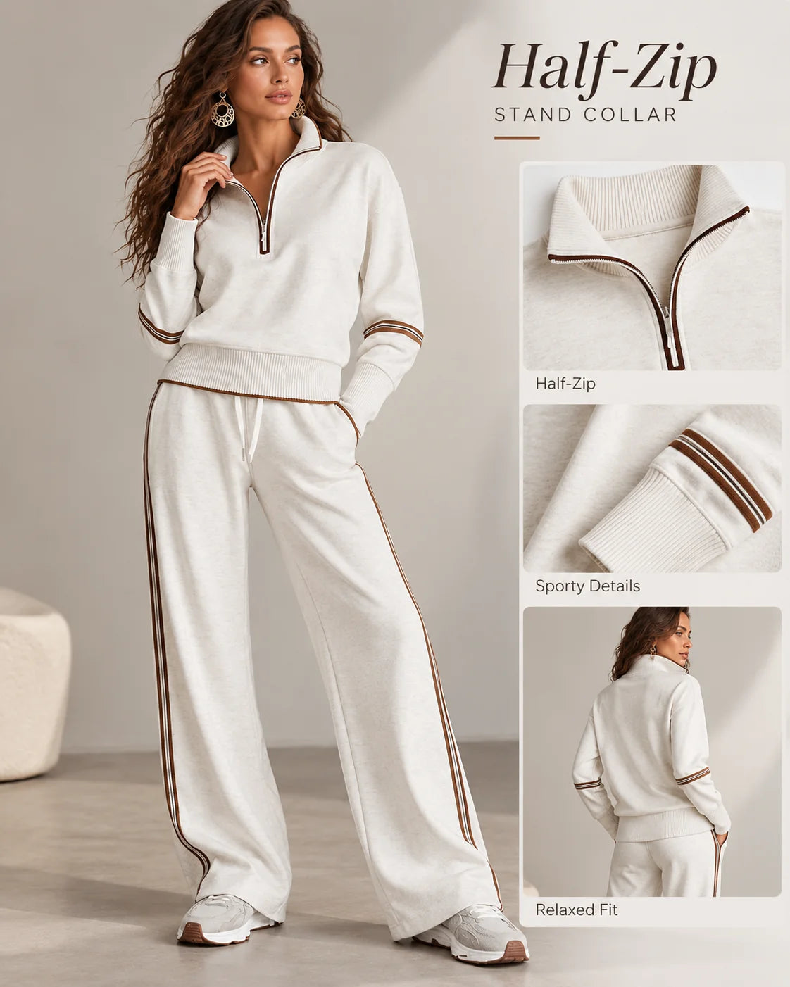 Half-Zip Stand Collar detail