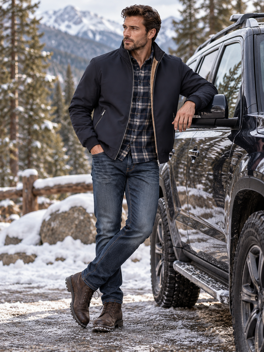 Men’s Winter Fleece Lined Stand Collar Jacket | Warm & Windproof❄️