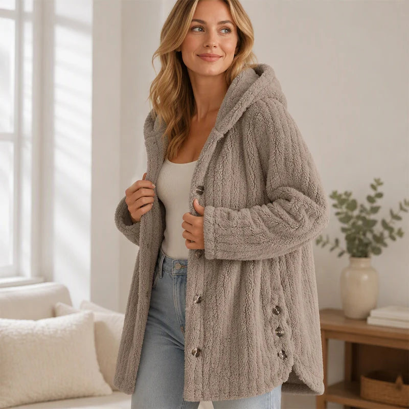 ❄️ Women's Loose-Fit Hooded Plush Jacket