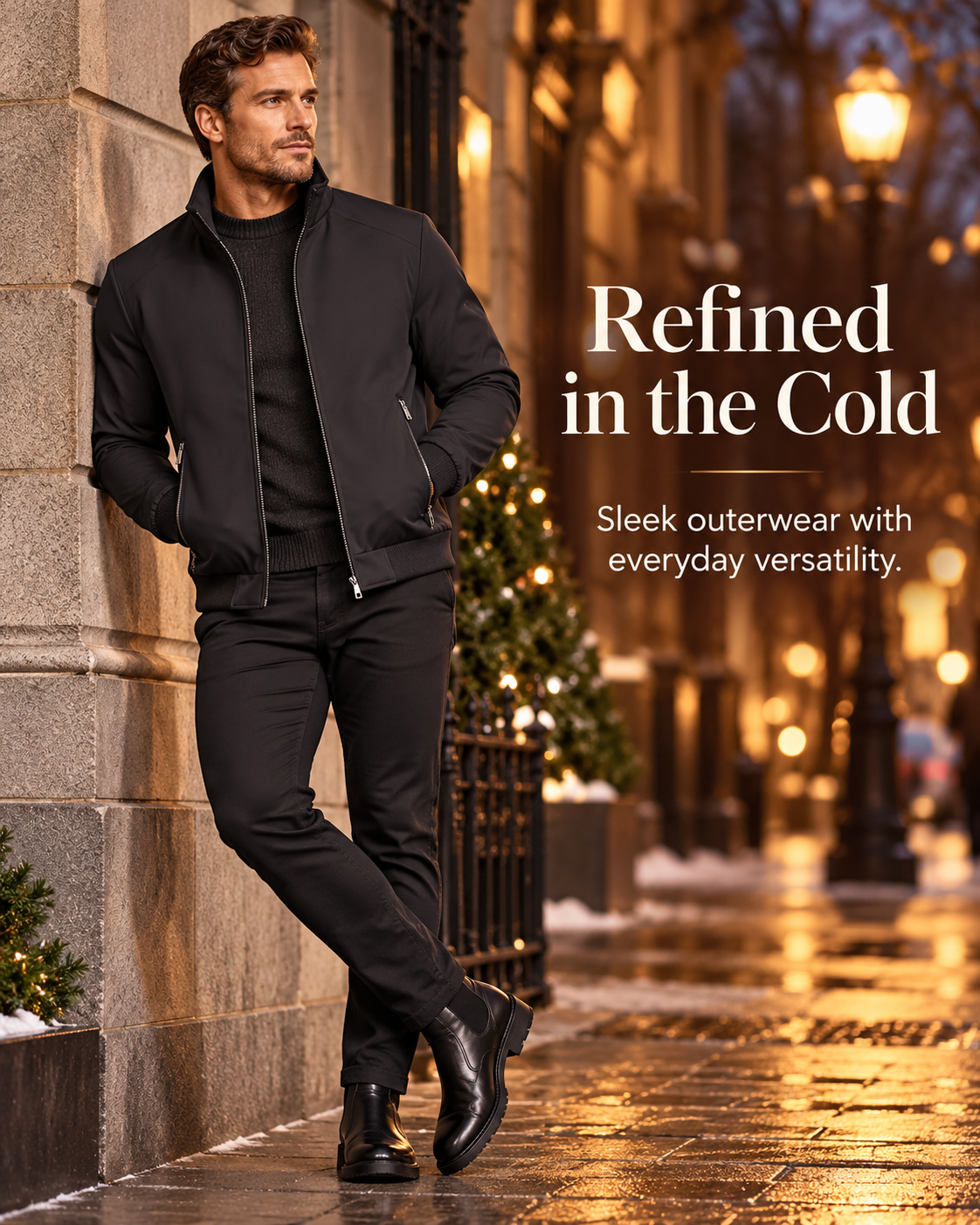 Men’s Winter Fleece Lined Stand Collar Jacket | Warm & Windproof❄️