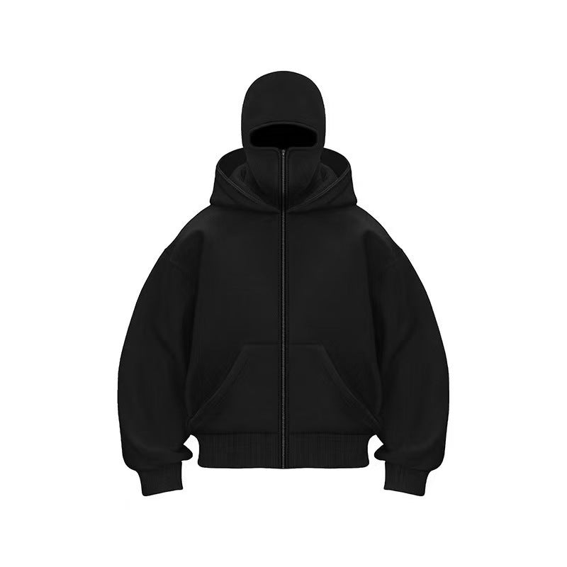 Women's 2-in-1 Double-Hood Zip-Up Hoodie – Oversized Streetwear Jacket