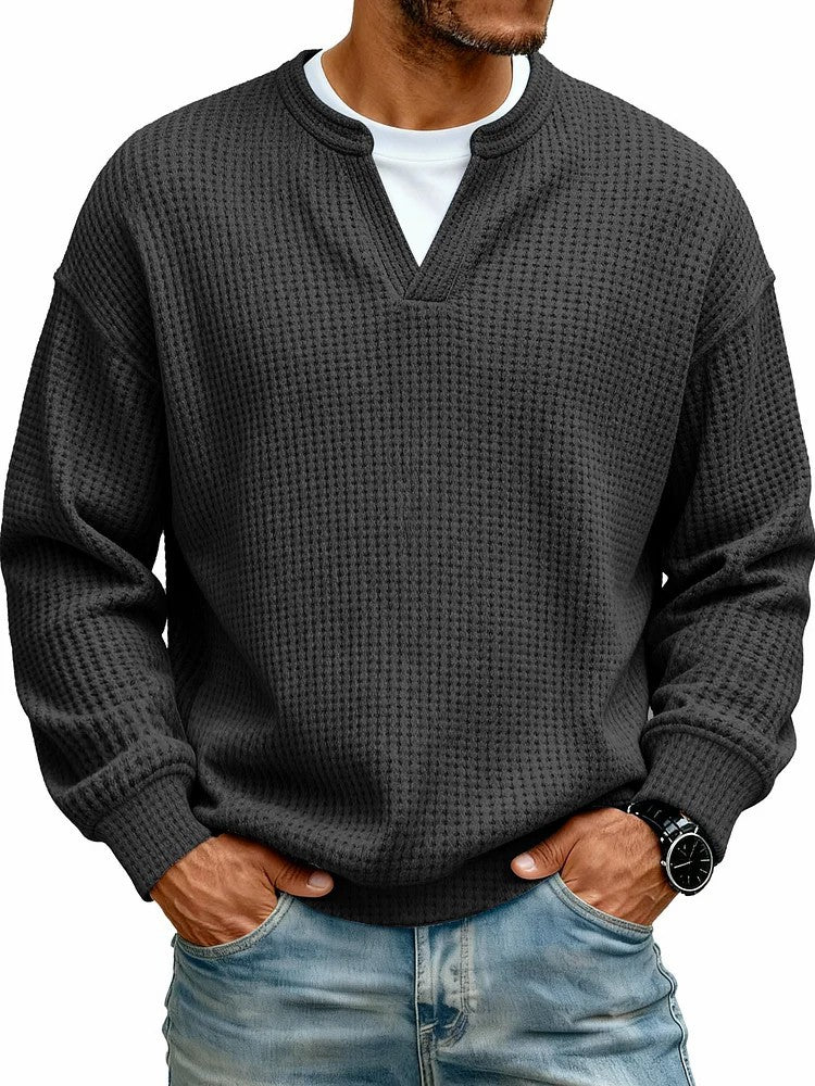 Layered Comfort Waffle Tee