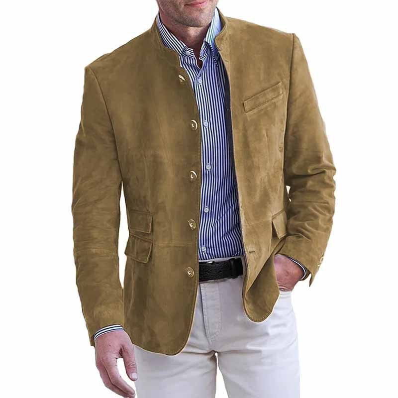 Men's Classic Suede-Style Button Jacket🤵