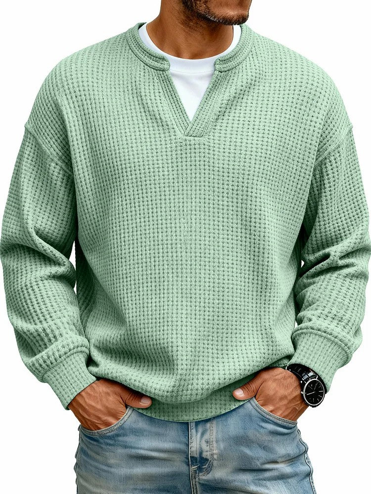 Layered Comfort Waffle Tee
