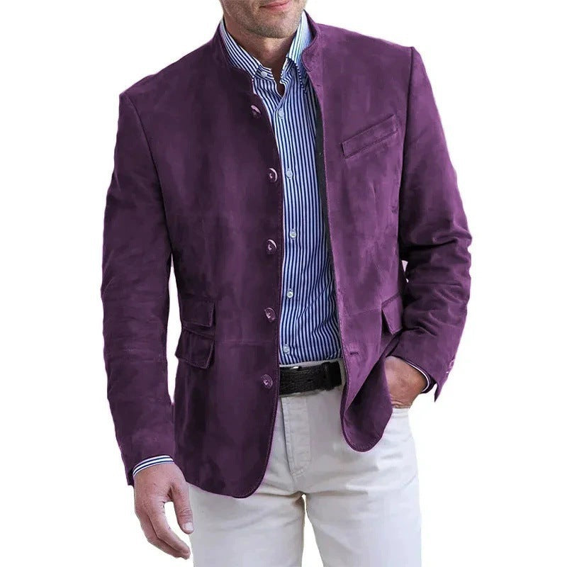 Men's Classic Suede-Style Button Jacket🤵