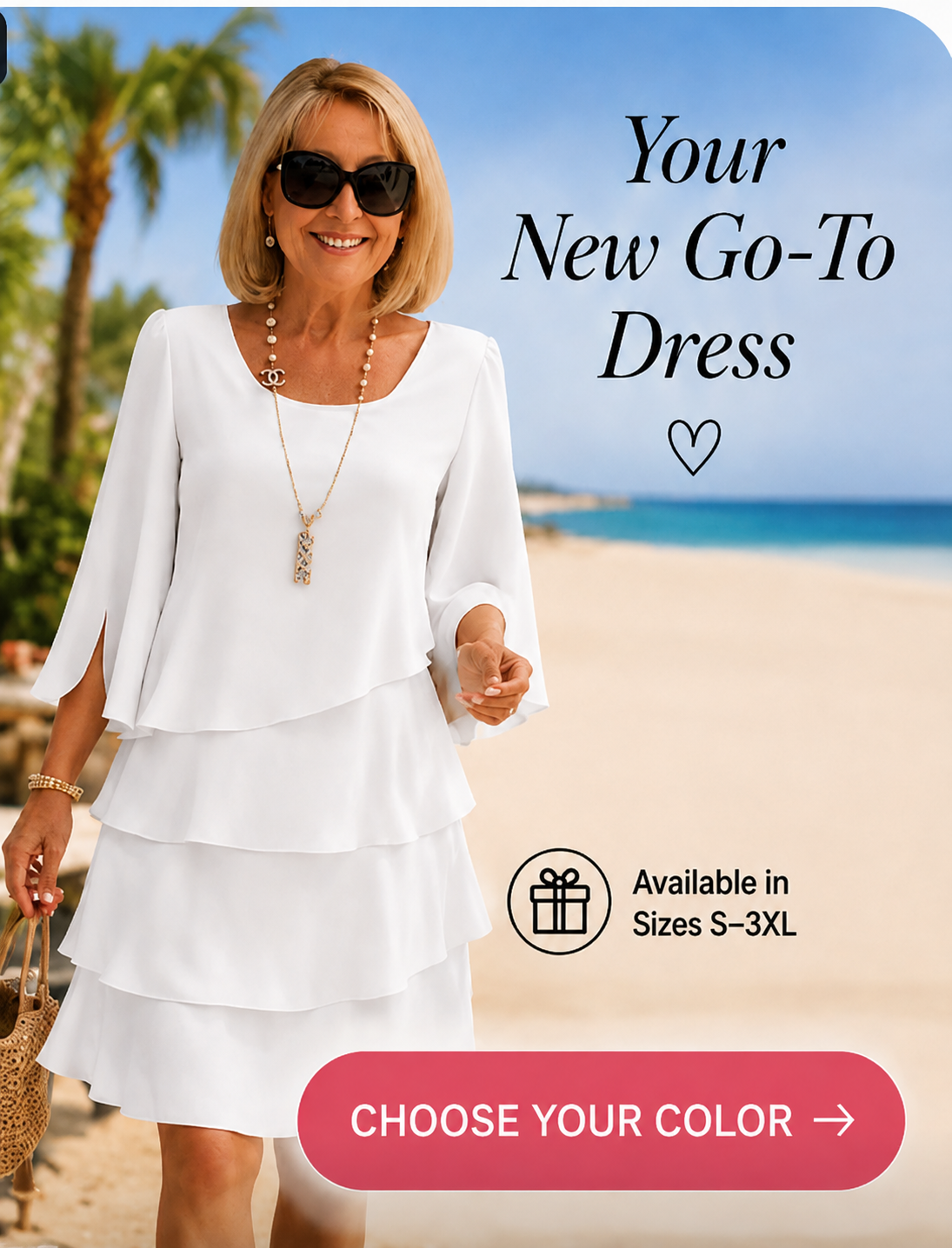 ✨ Women’s Flowy Layered Ruffle A-Line Dress