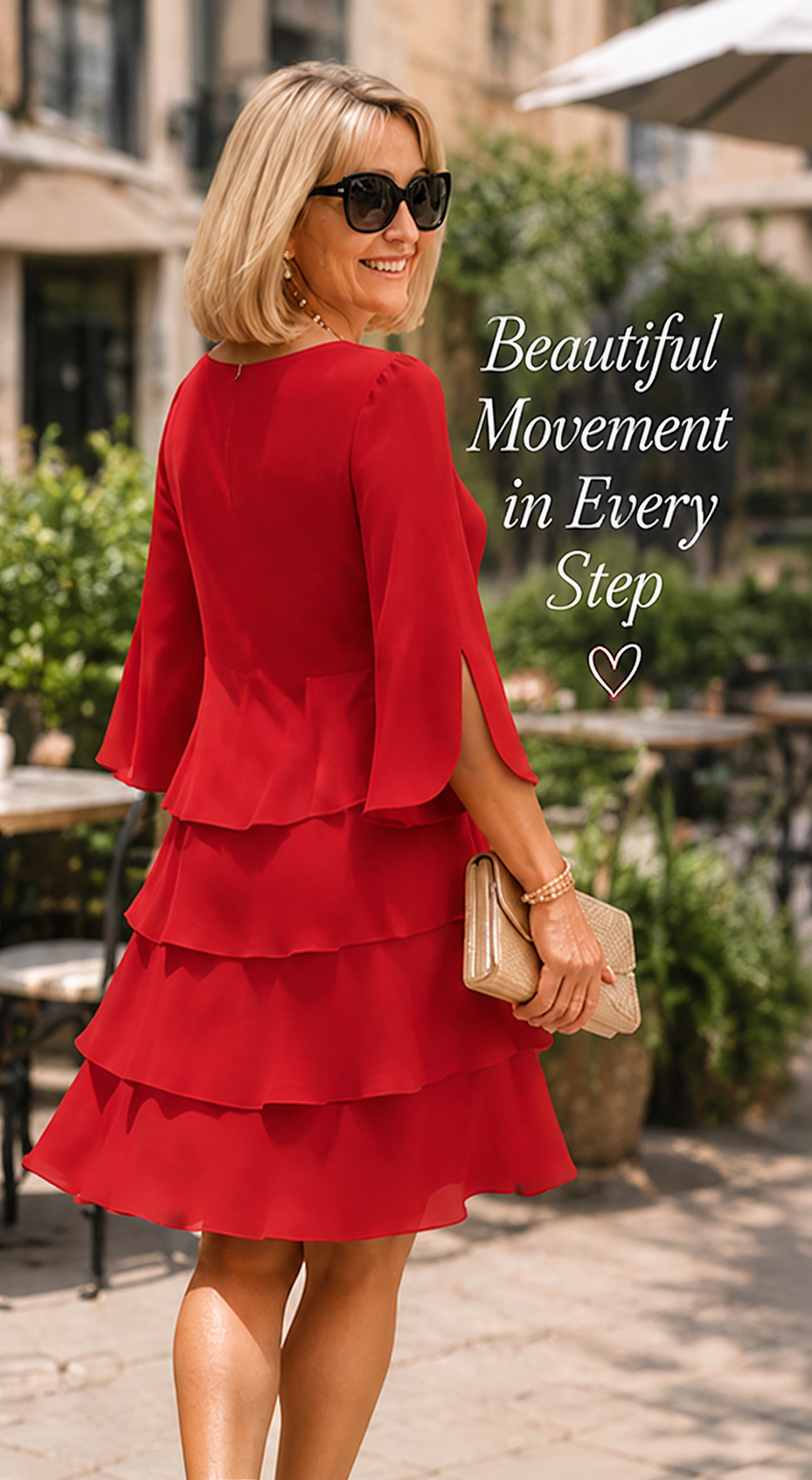 ✨ Women’s Flowy Layered Ruffle A-Line Dress