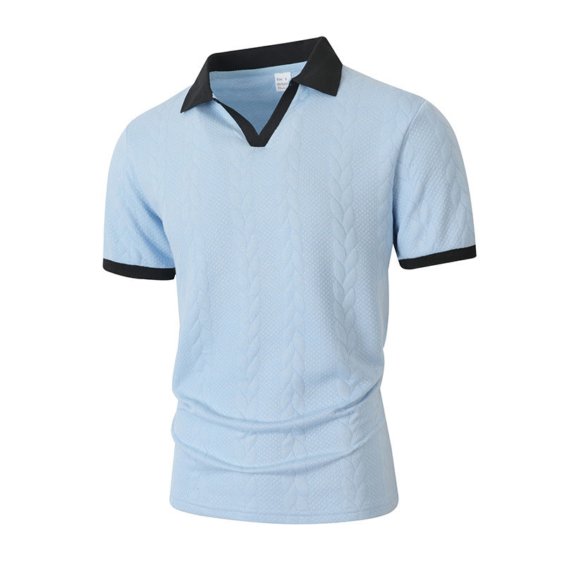 🔥 Men’s Premium Contrast-Trim Polo
