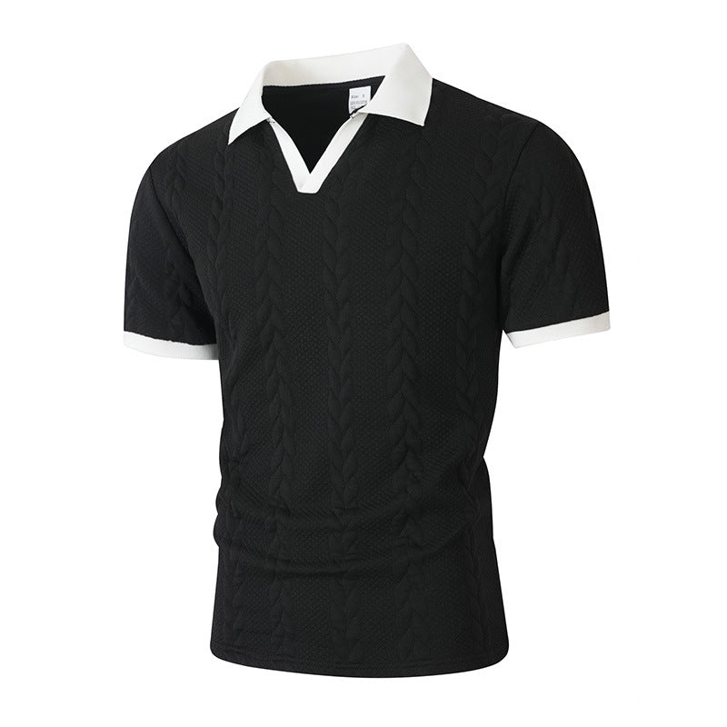 🔥 Men’s Premium Contrast-Trim Polo