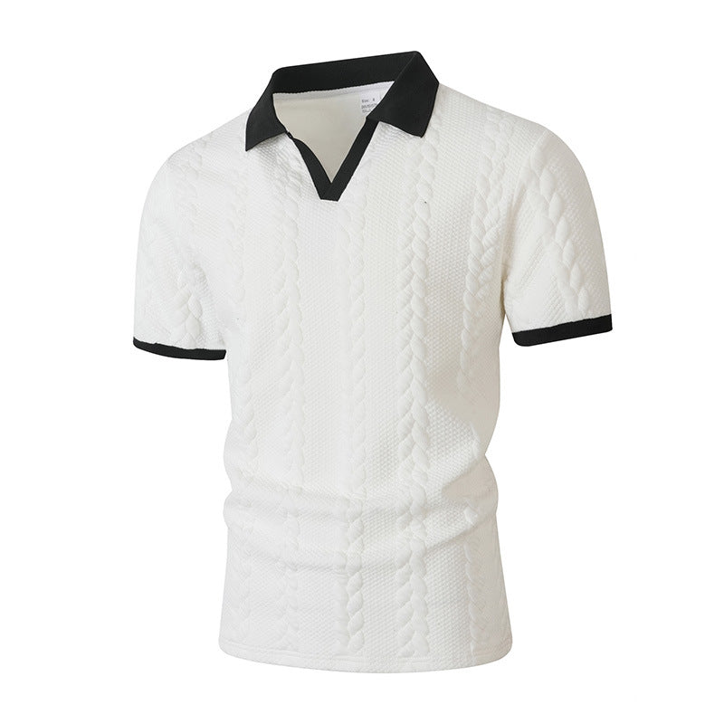 🔥 Men’s Premium Contrast-Trim Polo