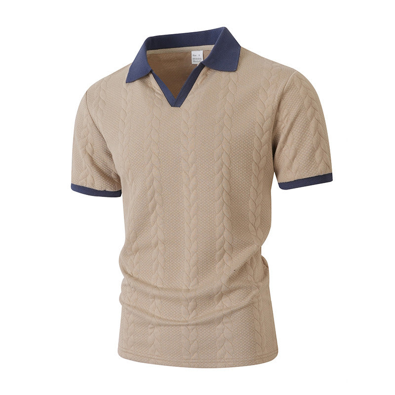 🔥 Men’s Premium Contrast-Trim Polo