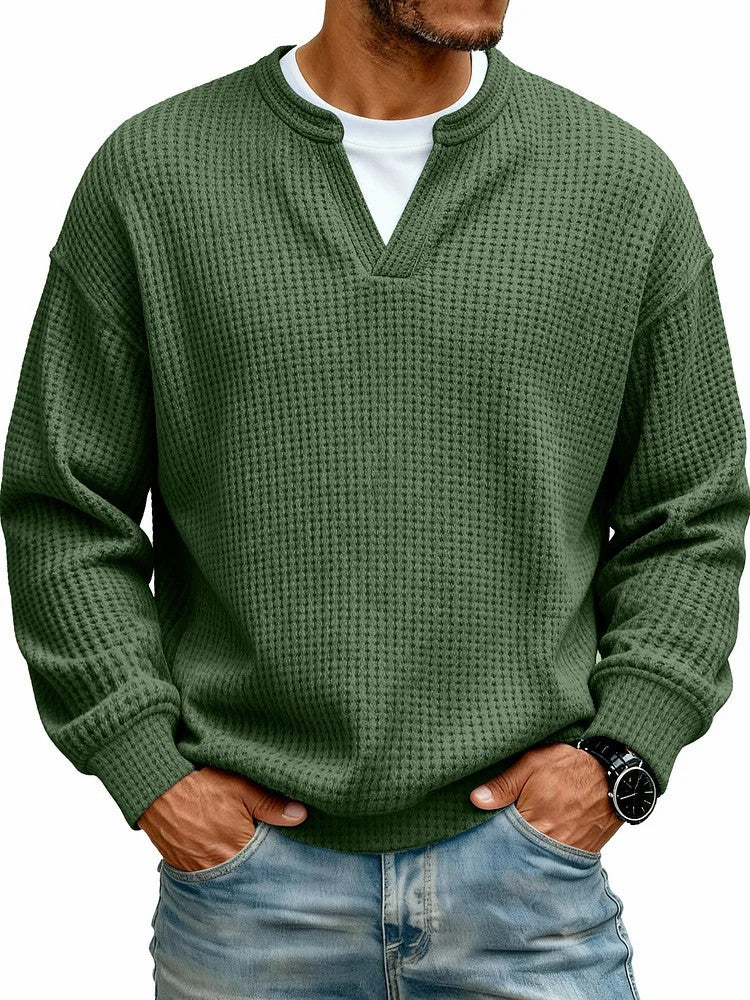 Layered Comfort Waffle Tee