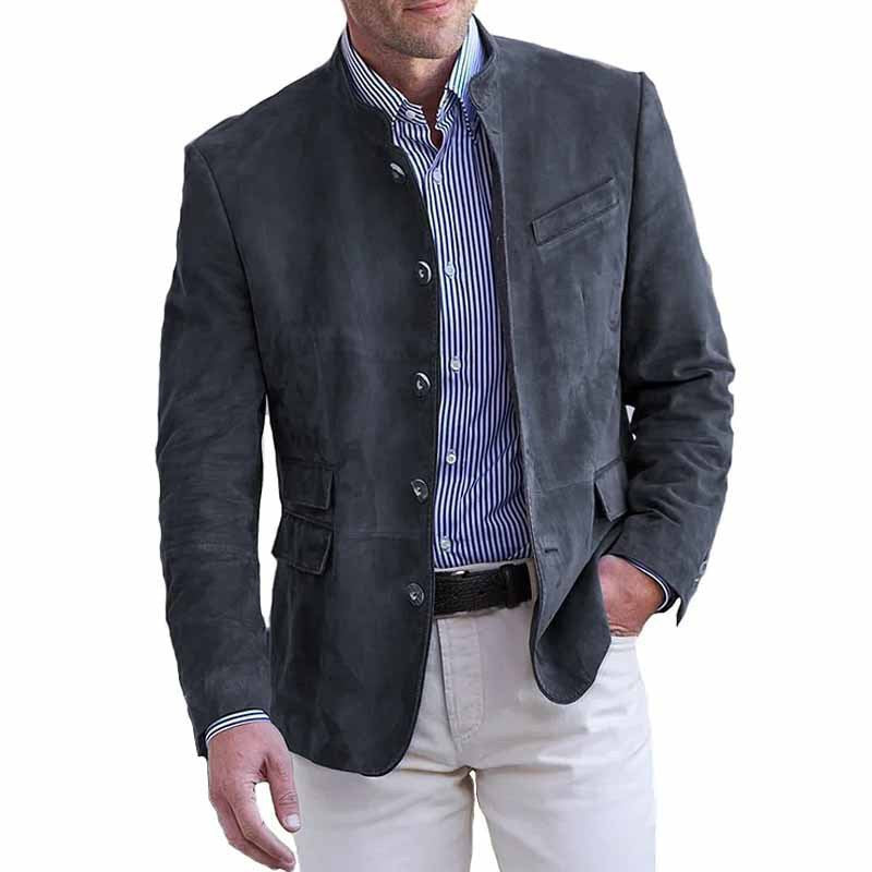 Men's Classic Suede-Style Button Jacket🤵