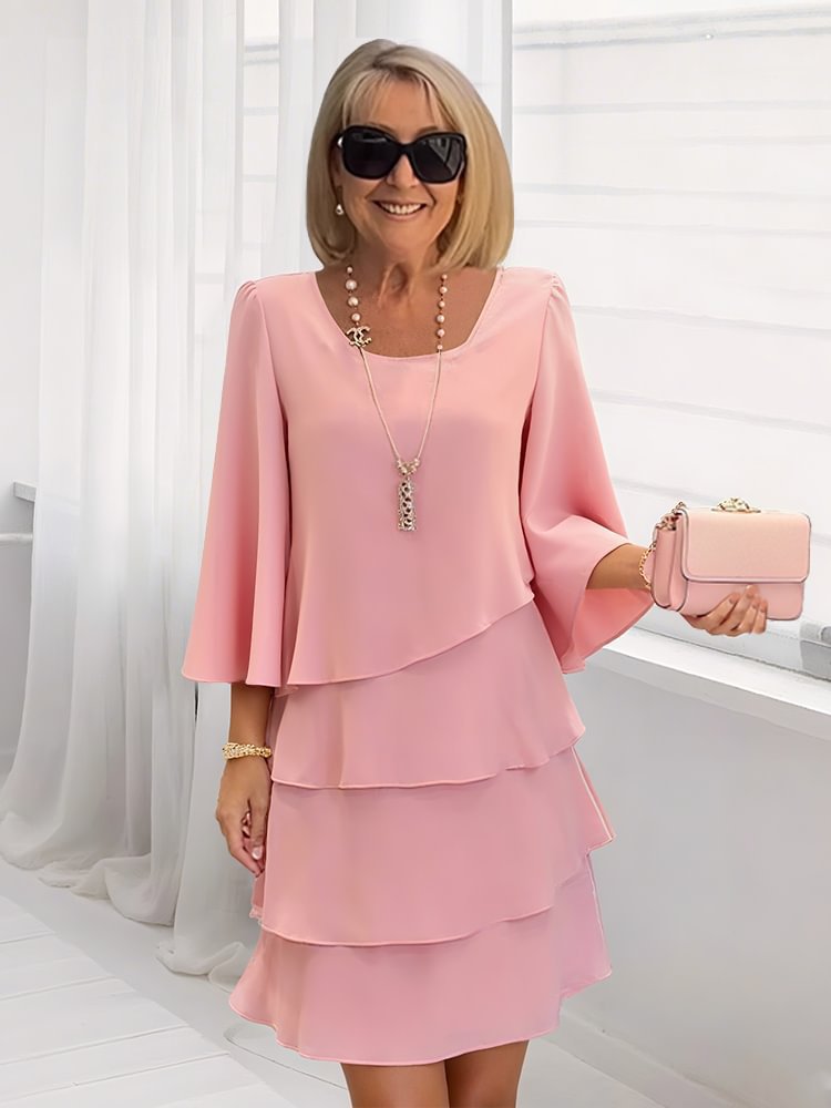 ✨ Women’s Flowy Layered Ruffle A-Line Dress