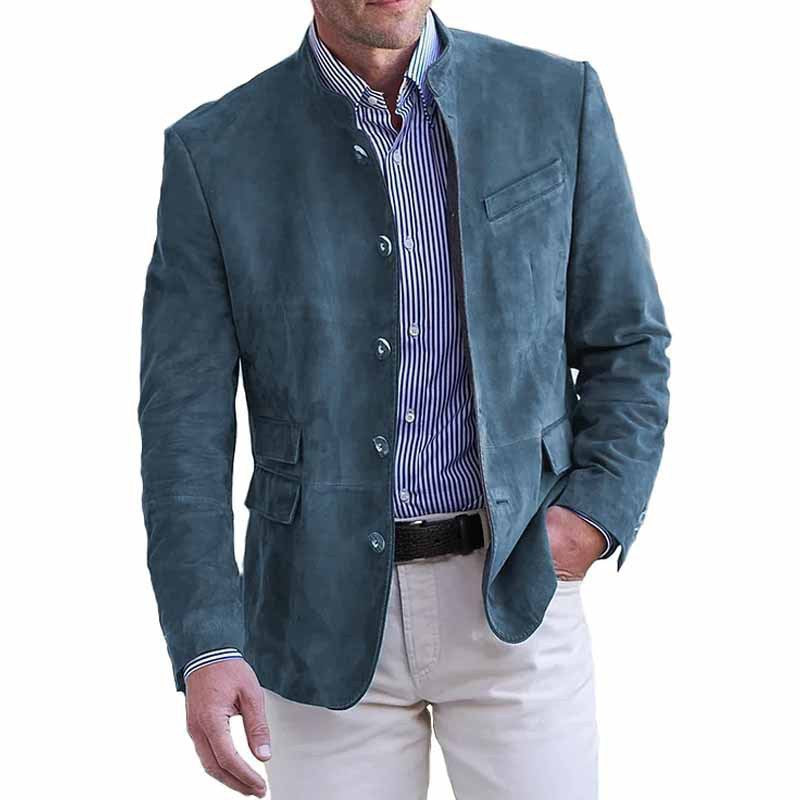 Men's Classic Suede-Style Button Jacket🤵