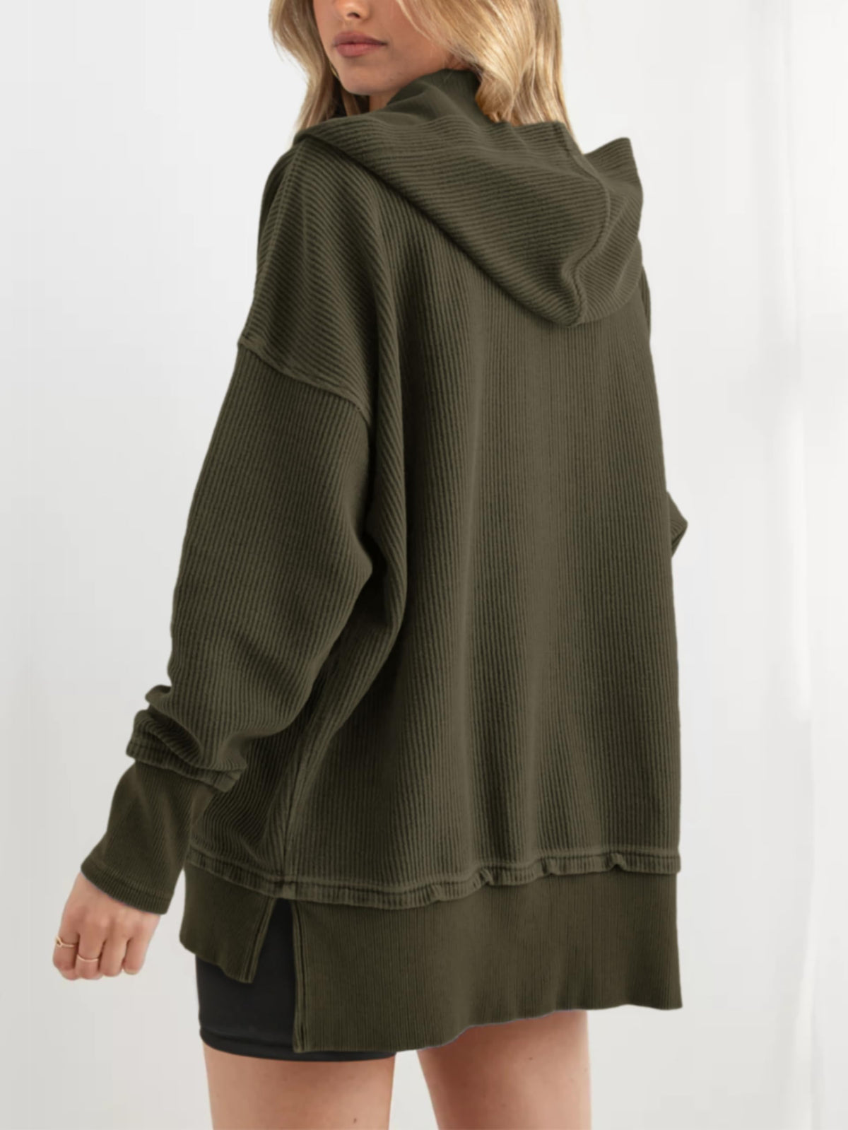 🔥 Save 54% Today Only—Cozy Oversized V-Neck Hoodie