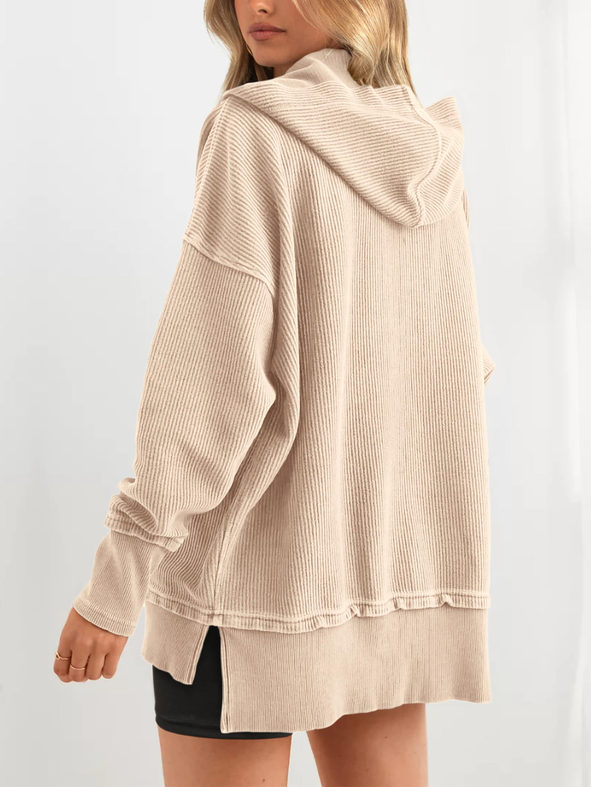 🔥 Save 54% Today Only—Cozy Oversized V-Neck Hoodie