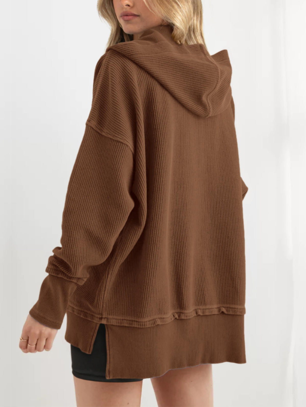 🔥 Save 54% Today Only—Cozy Oversized V-Neck Hoodie